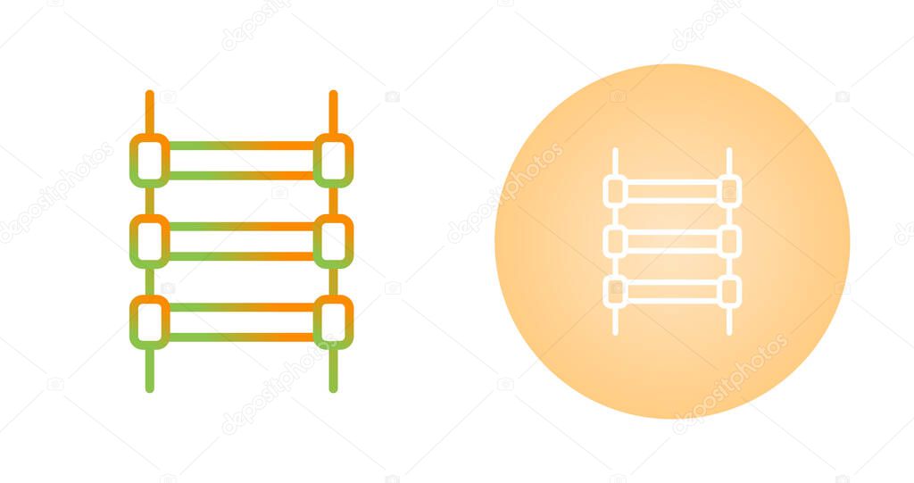 Set of track rails icons isolated on white background, vector illustration