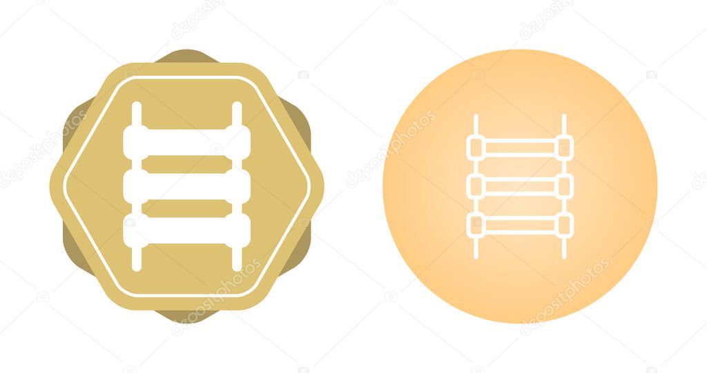 Set of track rails icons isolated on white background, vector illustration