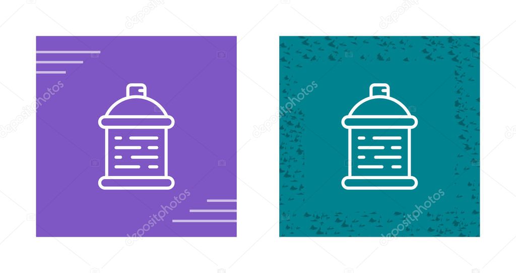 Spray can silhouette black icon. Vector illustration of spray can symbol isolated on white background