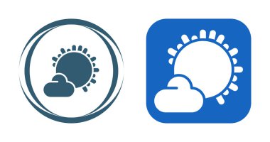 bulut ve güneş batımı vektör illüstrasyonu