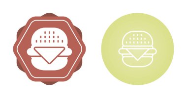 Burger yiyecek simgelerinin vektör çizimi