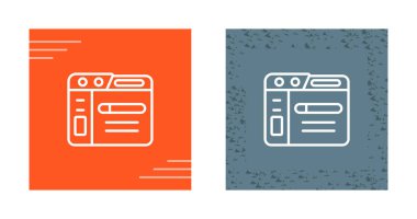 tarayıcı simgeleri ayarlandı, vektör illüstrasyonu 