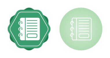 not defteri simgeleri ayarlandı, vektör illüstrasyonu.