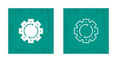 Cog Wheel web simgesi vektör illüstrasyonu