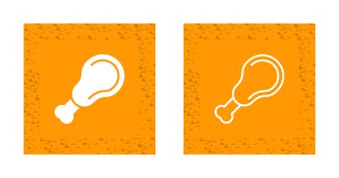 Tavuk budu simgeleri dizilmiş semboller. vektör illüstrasyonu