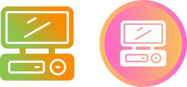 Beyaz arkaplanda izole edilmiş televizyon simgeleri, vektör illüstrasyonu 