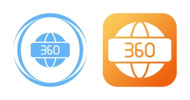 360 Derece simgelerinin temel doğrusal resmi
