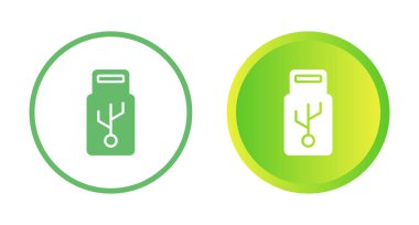 usb Web simgesi vektör illüstrasyonu