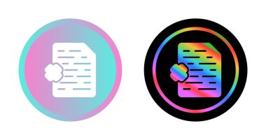 belge simgeleri ayarlandı, vektör illüstrasyonu basit tasarım