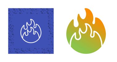 ateş simgeleri ayarlandı, vektör illüstrasyonu.