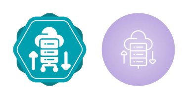 Web Sunucusu simgeleri vektör illüstrasyonunu ayarla 