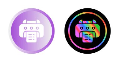 Yazıcı simgeleri ayarlandı. Web basit illüstrasyonu