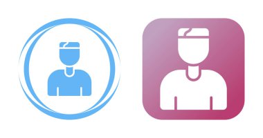 İnsan avatar simgeleri seti, vektör illüstrasyonu basit tasarım