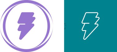 Şimşek işareti simgesi. şimşek simgesi.