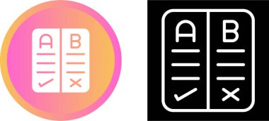 AB test simgesi. Basit taslak biçimi. A, B, test, ab, bölünme, hipotez, seçim, kullanıcı, kullanılabilirlik, iş, teknoloji konsepti. İnce çizgi sembolü. Vektör çizimi izole edildi.