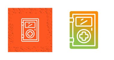 İlk yardım çantası, acil sağlık kutusu ikonu. Düz vektör çizimi beyaz arkaplanda izole edildi