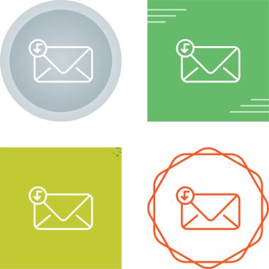 Moda Düz Tasarımda Zarf Simgesi Beyaz Arkaplanda İzole Edildi 