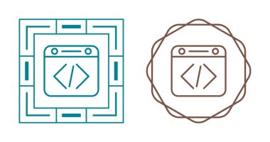 vector illustration of web coding icon