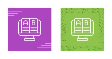 Beyaz arkaplanda test simgeleri olan bilgisayar ekranı, vektör illüstrasyonu      