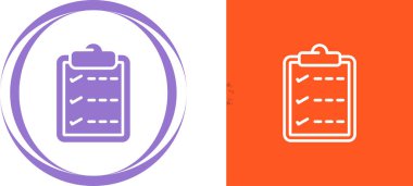 Kontrol listesi simgeleri ayarlandı. Web basit illüstrasyonu