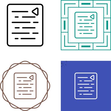 belge web simgesi vektör illüstrasyonu