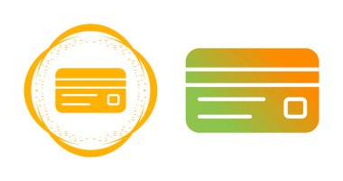 Kredi kartı simgesi vektör illüstrasyonunu ayarla 