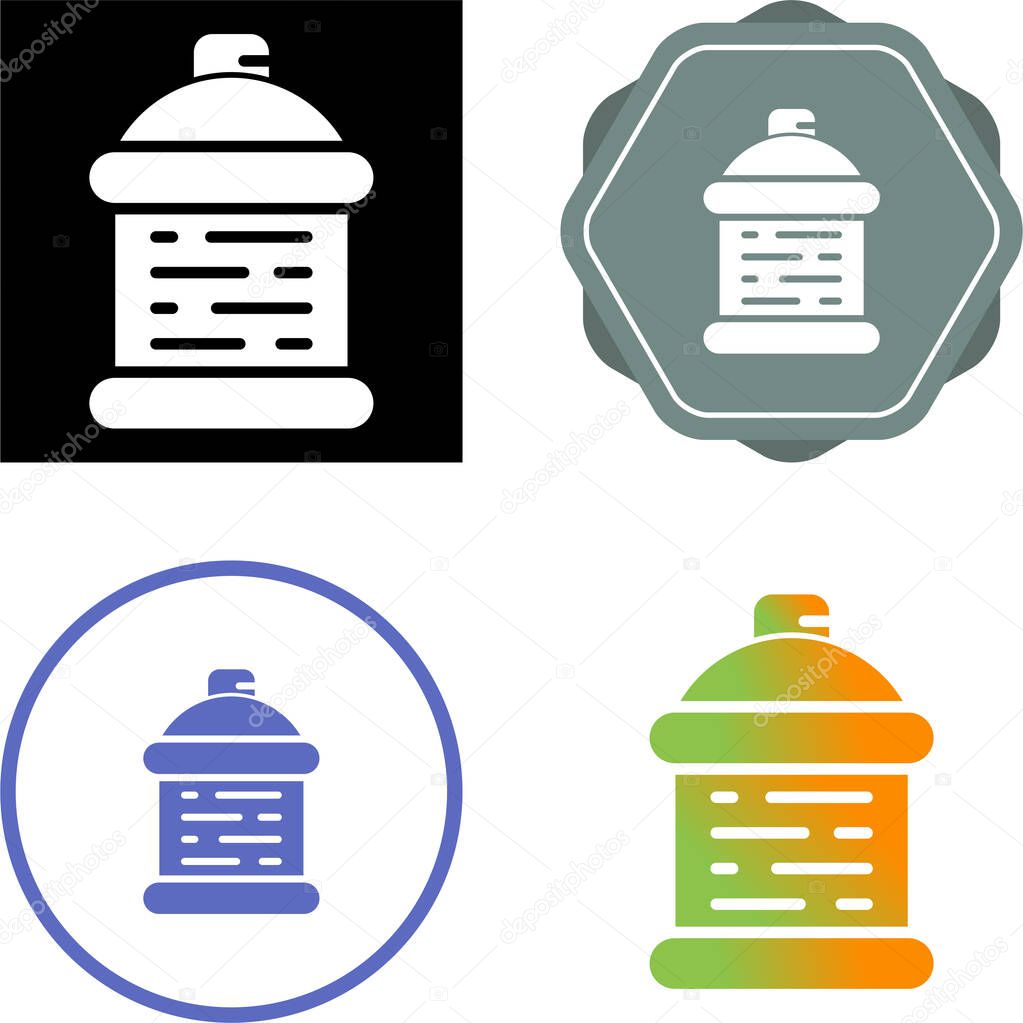 Spray can silhouette black icon. Vector illustration of spray can symbol isolated on white background