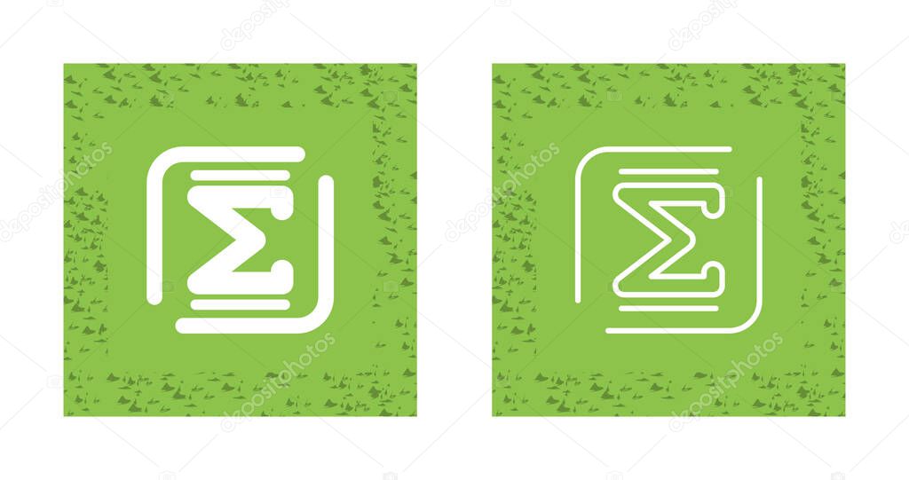 Sigma letters icons set, vector illustration