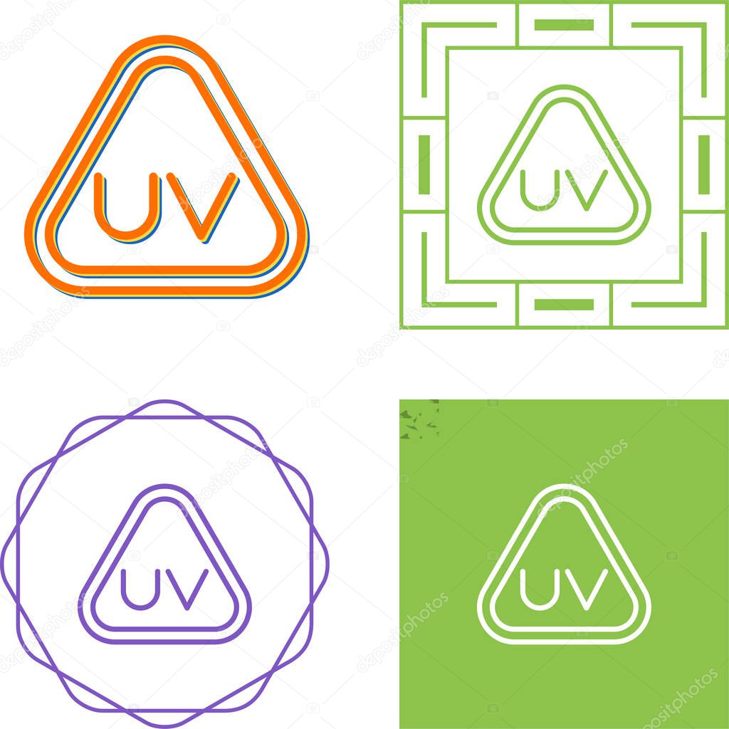 Ultraviolet Rays icon set vector illustration