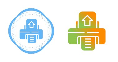 yazıcı vektörü simgeleri basit illüstrasyon