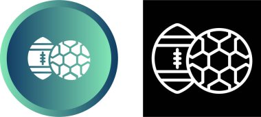 Futbol ve futbol topları vektör illüstrasyonunu simgeler 