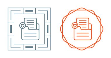 belge simgeleri ayarlandı, vektör illüstrasyonu basit tasarım