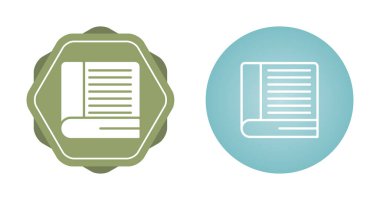 Kitap Basit Simge, Beyaz Arkaplan Vektör İllüstrasyonu