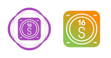 Kimyasal Element Web simgesi vektör çizimi