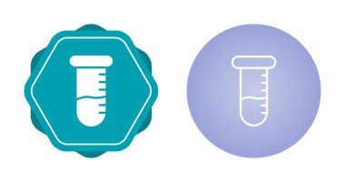 Bilimsel Araştırma Kullanımı için Kimya Laboratuvarı Malzeme Vektör Simgeleri, Test Tüpleri Sembolleri