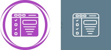 Mor ve beyaz ağ arayüzü simgeleri karşılaştırılıyor