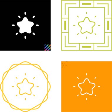 yıldız simgeleri ayarlandı, vektör illüstrasyonu