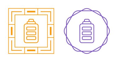 Batarya ikonları tasarım vektör çizimi