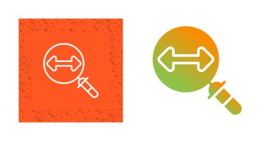 Beyaz arkaplanda izole edilmiş büyüteç ve ok simgeleri seti, vektör illüstrasyonu     