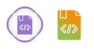 Kodlama simgesi işaret vektörü illüstrasyonu