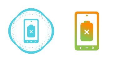 Ekranda şarjı bitiyor. dijital tablet simgeleri