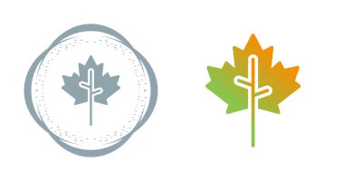 Akçaağaç yaprağı ikon vektör illüstrasyon tasarımı