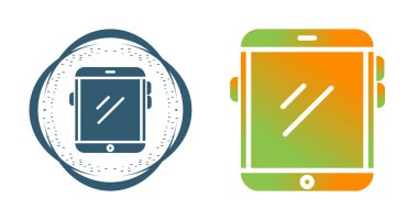 Beyaz tuvale yerleştirilmiş hafif simgeler, dijital tabletler