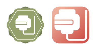 Magsafe Simgesi İnce Çizgi Sanat İşareti, Beyaz Arkaplanda İzole Edildi 