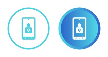 kilitlenmiş ekran ağ simgesi vektör illüstrasyonu