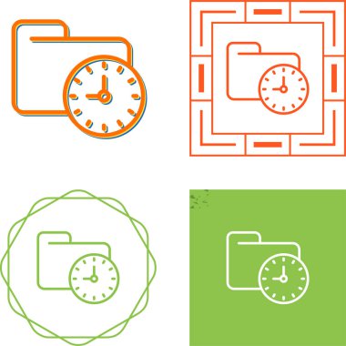 gecikme simgeleri ayarlandı, vektör illüstrasyonu 