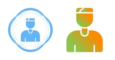 Satır kullanıcı simgesini arka planda ayır. vektör.