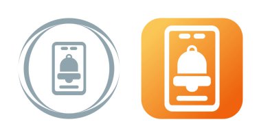 akıllı telefon bildirim web simgesi vektör çizimi