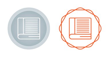 Kitap Basit Simge, Beyaz Arkaplan Vektör İllüstrasyonu