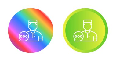 Kullanıcı sohbet simgeleri seti, vektör illüstrasyonu basit tasarım